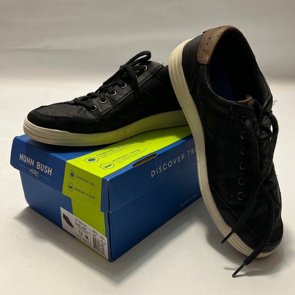 Nunn Bush Kore "City Walk Ox" Black Low Top Sneaker